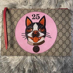 New Gucci GG Supreme Monogram Bosco Clutch
